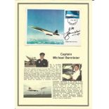 Captain Michael Bannister Chief Test Pilot signed rare 1969 Concorde First Day of Issue Maxi card