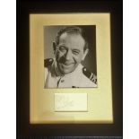 Sid James Carry on framed autograph display. Approx. 19 x 15 inches overall, nice autograph