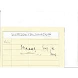 Prince Charles large 2004 autograph on page from visitors book. All autographs are genuine hand