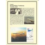 Captain Ernest Brian Trubshaw CBE, MVO, FRAeS signed rare 1969 Concorde First Day of Issue Maxi card