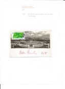 Sport 1936 Olympics Dieter Arendt Gold medal winner signed 6 x 4 inch stadium postcard . All