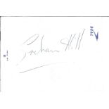 Graham Hill signed 4 x 3 inch BOAC white sheet. Collected in person by a former BOAC, BA flight