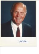 John Glenn astronaut, US senator signed 10 x 8 inch colour photo in later years. All autographs