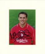 Michael Owen signed 12x10 mounted colour photo pictured during his time with Liverpool. Michael