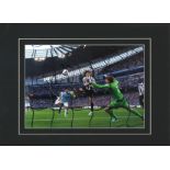 David Silva signed 16x12 overall mounted colour photo pictured in action for Manchester City.