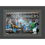 Manchester City 2010-11 Premier League Champions multi signed 16x12 mounted colour photo 8