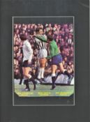 Cyril Knowles, Jeff Astle and Pat Jennings multi signed 16x12 colour magazine photo pictured