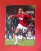 Javier Hernandez signed 20x16 mounted colour photo pictured in action for Manchester United. Good