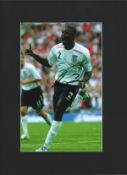 Micah Richards signed 16x12 overall mounted colour photo pictured playing for England. Micah Lincoln