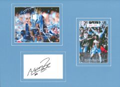 Sergio Aguero 16x12 overall mounted signature piece includes signed album page and two colour