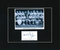 Malcom Finlayson 12x10 mounted signature piece includes signed album page and Wolves 1958/59 team