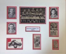 Charlton Athletic 1940s multi signed 200x14 mounted signature piece includes 7 signed black and