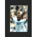 Micah Richards signed 16x12 overall mounted colour photo pictured playing for Manchester City. Micah