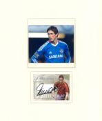 Fernando Torres 12x10 mounted signature piece includes signed autograph card and a colour photo
