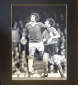 John Hurst signed 20x16 mounted black and white photo pictured in action for Everton. John Hurst