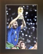 Gennaro Gattuso signed 20x16 mounted colour photo pictured lifting the World Cup while playing for