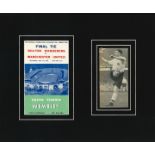 Nat Lofthouse 12x10 mounted signature piece includes signed black and white photo and print of the