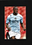 Micah Richards signed 16x12 overall mounted colour photo pictured playing for Manchester City. Micah