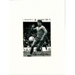 Howard Kendall signed 16x12 overall mounted black and white photo pictured during his playing days