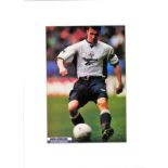 Gudoni Bergsson signed 16x12 overall mounted colour magazine photo pictured playing for Bolton