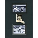 Jackie Milburn 16x12 overall mounted signature piece includes signed magazine page cutting and two