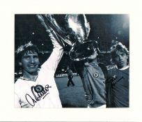 Aston Villa legends signed 12x10 mounted black and white photo signed by Gordon Cowans and Tony
