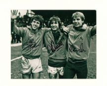Aston Villa legends multi signed 12x10 mounted black and white photo signed by Colin Gibson,