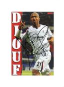 El Hadji Diouf signed 16x12 colour magazine photo pictured while playing for Bolton Wanderers. El