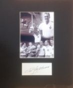 Nat Lofthouse 12x10 mounted signature piece includes signed album page and unsigned black and