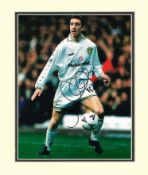 Jason Wilcox signed 12x10 mounted colour photo pictured playing for Leeds United. Jason Malcolm