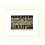 Stoke City 1950s multi signed 14x11 black and white mounted team photo 13 signatures includes