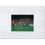 Graeme Sharp signed 16x12 overall mounted colour photo pictured in action in the 1984 FA Cup final