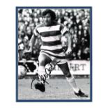 Terry Venables signed 12x10 mounted black and white photo pictured in action for Queens Park