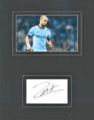 Pablo Zabaleta 14x11 mounted signature piece includes signed album page and a colour photo