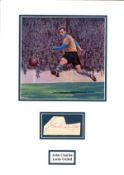 John Charles 16x12 overall mounted signature piece includes signed album page cutting and colour
