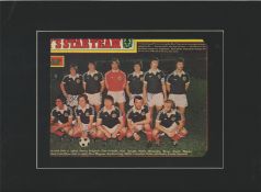 Scotland 1978 multi signed 16x12 overall mounted colour magazine photo signatures included are Kenny
