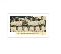 Manchester City 1950s multi signed 12x10 mounted black and white magazine team photo signed by C.