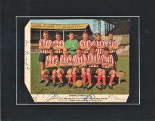 Sheffield United 1960s multi signed 16x12 mounted colour magazine photo 12 signatures from Blades