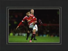 Andreas Pereira signed 16x10 mounted colour photo pictured in action for Manchester United.