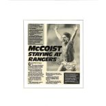 Ally McCoist signed 12x10 mounted black and white magazine page. McCoist began his playing career