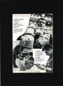 Bobby Tambling and Peter Thompson signed 16x12 overall mounted black and white magazine page. Robert