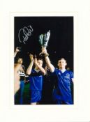 Peter Reid signed 16x12 mounted colour photo pictured celebrating while at Everton. Reid enjoyed a