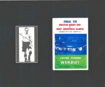 Tom Finney 12x10 mounted signature piece includes signed black and white photo and a print of the