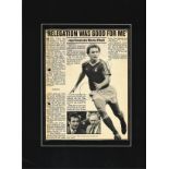 Martin O'Neill signed 16x12 overall mounted black and white magazine page. Martin Hugh Michael O'