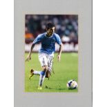 Jesus Navas signed 16x12 overall mounted colour photo pictured in action for Manchester City.
