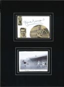 Jackie Milburn 16x12 overall mounted signature piece includes signed album page cutting and black