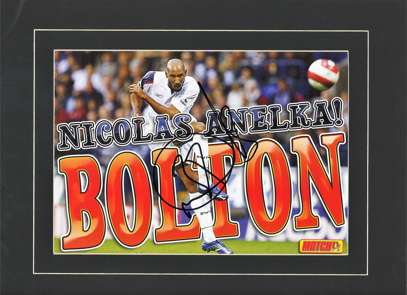 Nicolas Anelka signed 16x12 colour magazine photo pictured playing for Bolton Wanderers. Nicolas