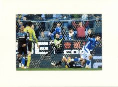 Jordi Gomez signed 16x12 mounted colour photo pictured scoring for Wigan Athletic against Chelsea.