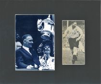 Bill Nicholson 12x10 mounted signature piece includes signed black and white photo while playing for