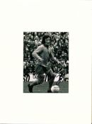 Colin Harvey signed 16x12 overall mounted black and white photo pictured in action for Everton.